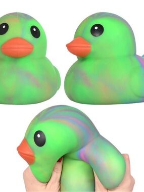 Sunny Days Jumbo Squeezy Ducks - Tie Dye Green